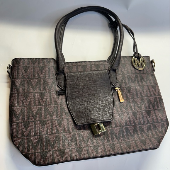Mia K Farrow Monogram Medium Bag - Picture 1 of 13